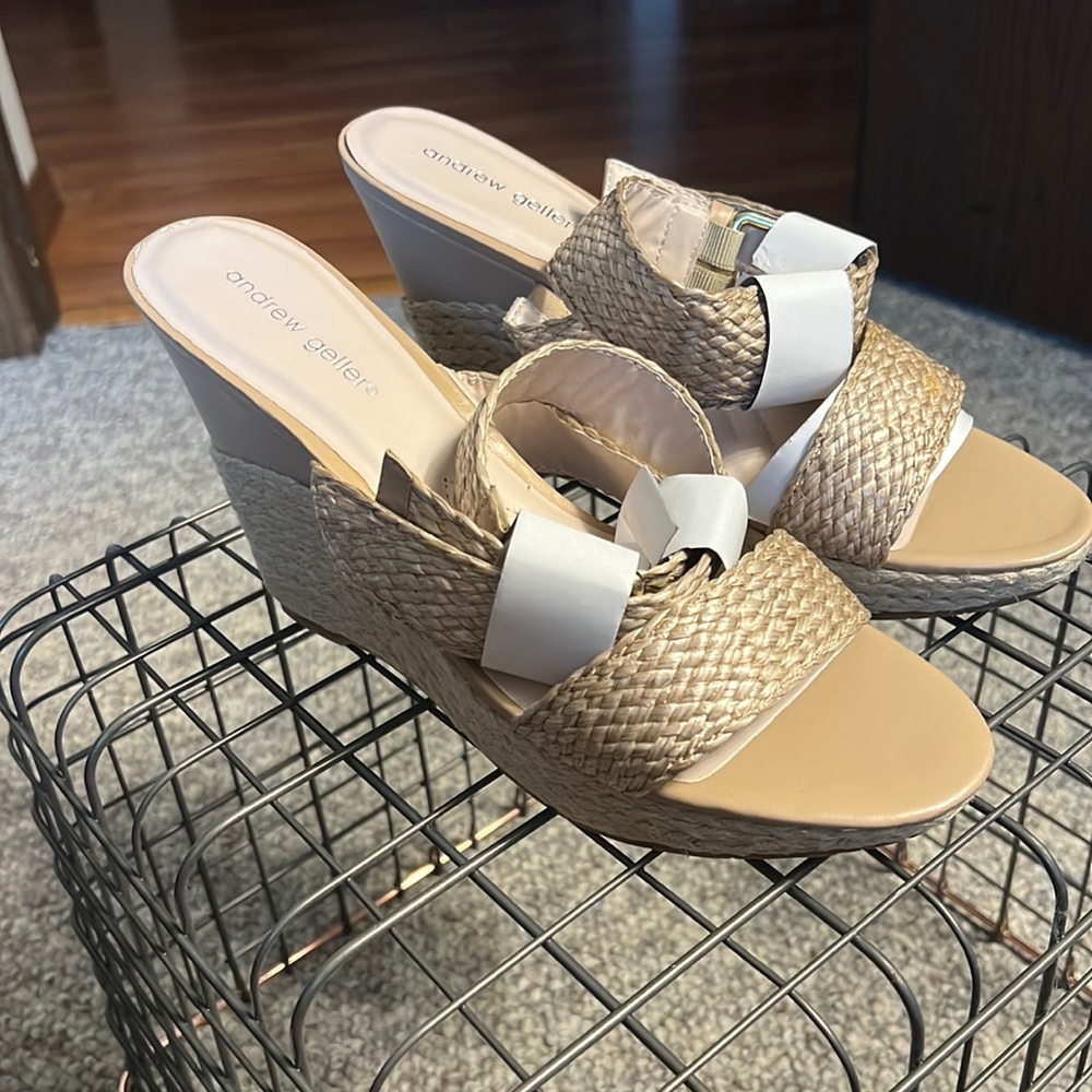 ANDREW GELLER MIX ESPADRILLE STRAPPY WEDGE HEEL!!🍍🍍🍍